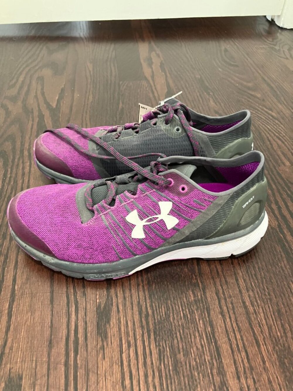 Under Armour Charged Bandit 2 Women's Running Shoes, Purple/Gray, Size 9.5, NWT